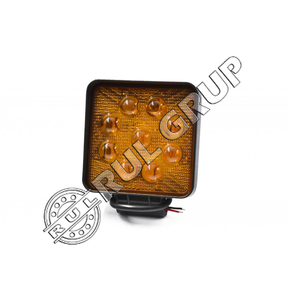 BK69056S LAMPA CEATA 9 L DC 10-30V 27W GALBENA PATRATA